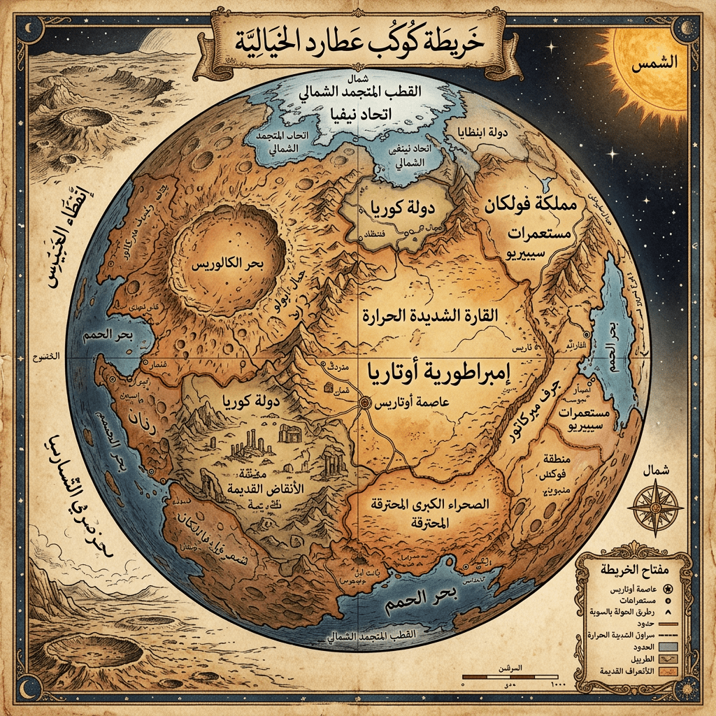 خريطة خيالية لدول كوكب عطارد