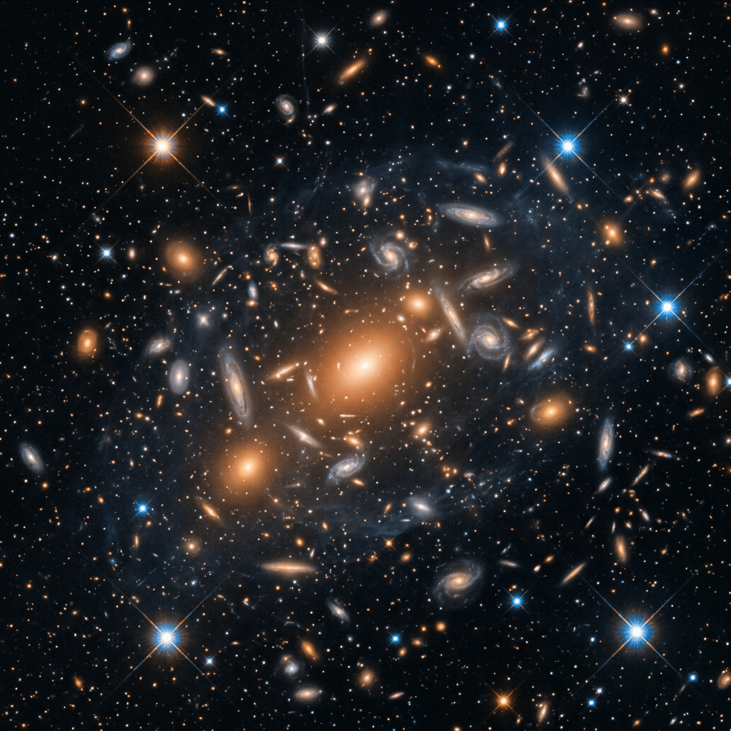 Southern galaxy cluster deep space